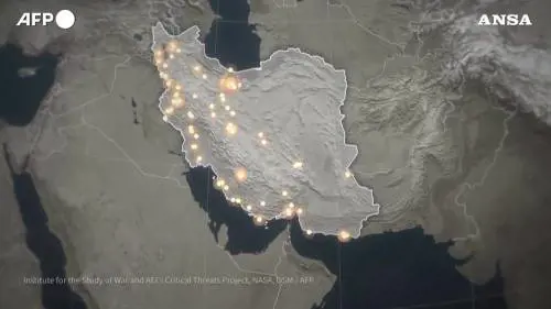 La mappa dei raid Usa-Israele in Iran
