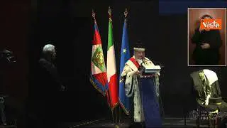 Mattarella riceve laurea ad honorem in Politica e istituzioni per 150esimo Cesare Alfieri di Firenze