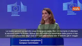 Usa autorizzano acquisto petrolio russo, Commissione Ue: Nostre sanzioni restano valide
