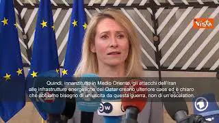 Consiglio Ue, Kallas: Abbiamo bisogno di uscire da guerra nel Golfo, non di un'escalation