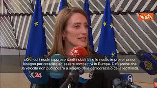 Consiglio Ue, Metsola: Primo punto all'ordine del giorno è la competitività europea