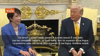 Trump scherza con Takaichi: Sei molto brava con l'inglese. Imparerò il giapponese