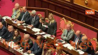 Meloni in Senato: Non faremo misure demagogiche che devastano conti Stato come hanno fatto altri