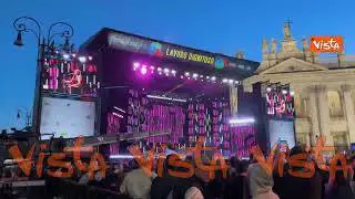 Concerto del Primo Maggio a Roma, Piazza San Giovanni gremita di persone