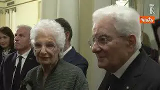 Mattarella saluta Liliana Segre al Teatro alla Scala di Milano