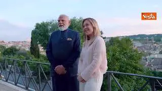 Meloni accoglie il Primo ministro indiano Modi, poi una visita notturna al Colosseo