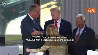 Trump scherza con Meloni: "Sono stato abbandonato", lei: "Siamo sempre amici". Siparietto al G7
