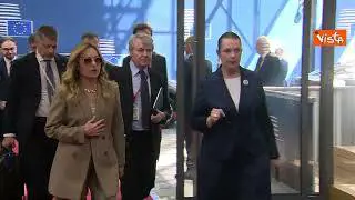 Meloni arriva al Consiglio Ue di Bruxelles
