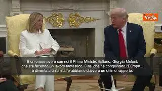 Trump nel 2025: Un onore avere alla Casa Bianca la premier italiana, è un'amica
