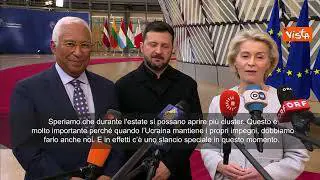 Al via primi negoziati per adesione Ucraina all'Ue, von der Leyen a Zelensky: Congratulazioni