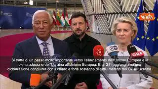 Costa: Momento storico per Ucraina, al via primi negoziati per adesione all'Ue