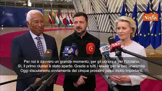 Zelensky a Bruxelles: Al via negoziati per ingresso Ucraina in Ue, grazie a tutti i leader