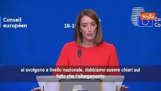 Metsola: Accelerare su allargamento a Ucraina e Moldova, è un investimento geopolitico