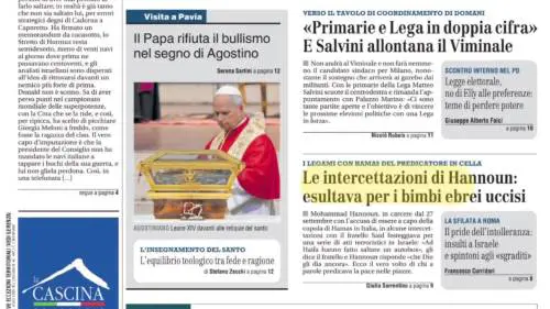 Italia first, le intercettazioni di Hannoun, il Papa a Pavia