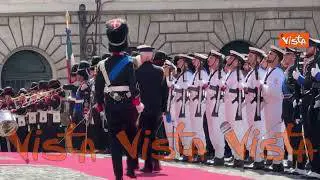 Mattarella accolto dagli onori militari alla Camera per 80 anni Assemblea Costituente
