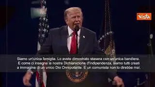 250esimo Usa, Trump: Noi creati a immagine di Dio, un comunista non lo direbbe mai