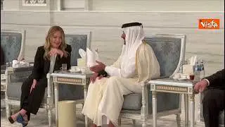Meloni a Doha per cerimonia funebre dell'Emiro Padre Al Thani