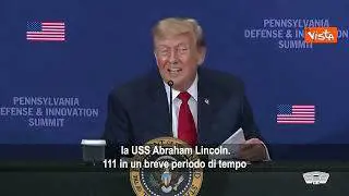 Trump: Lanciati 111 missili contro la portaerei Lincoln tutti abbattuti facilmente in mare