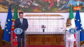 Meloni: Intesa Italia-Portogallo su cooperazione in Africa e Piano Mattei