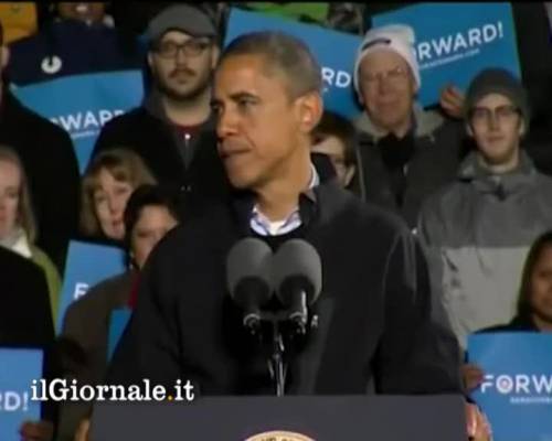 Le lacrime di Obama nel discorso conclusivo