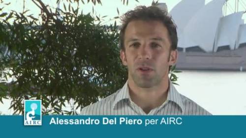 Del Piero sta con Airc
