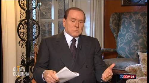Berlusconi parla a Quinta Colonna