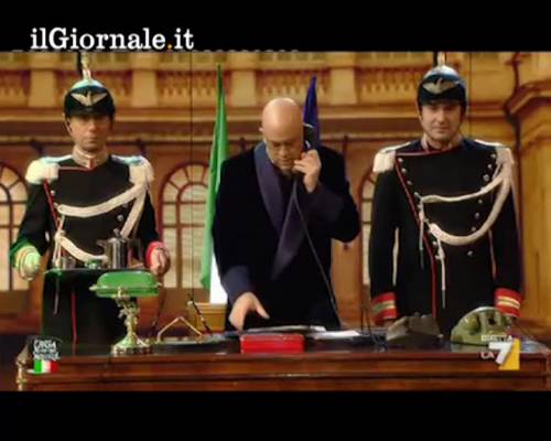 Crozza-Napolitano e la ricandidatura di Berlusconi