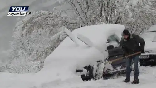 Bufera di neve in Abruzzo