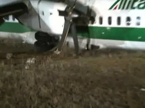 Aereo fuori pista a Fiumicino
