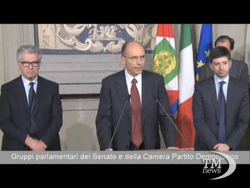 Enrico Letta: piena fiducia in Napolitano
