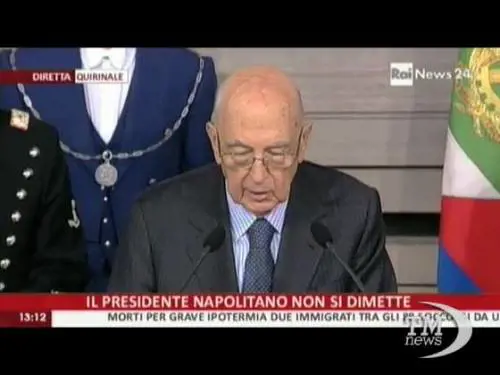 Napolitano: eserciterò mandato fino alla fine