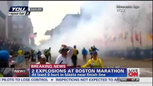 Boston, l'esplosione dall'alto
