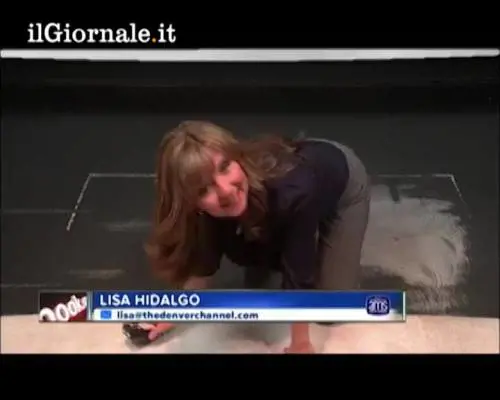 Cade la telecamera, show della presentatrice