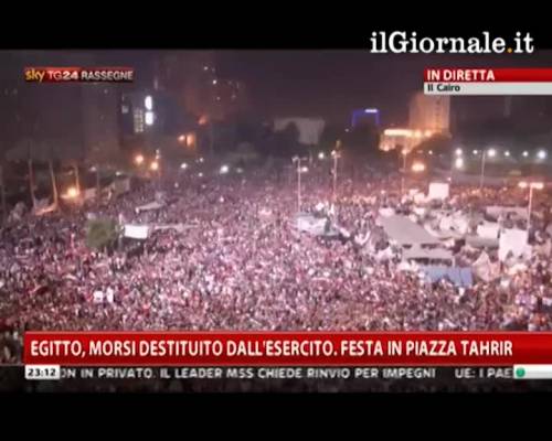 Festa in piazza Tahrir