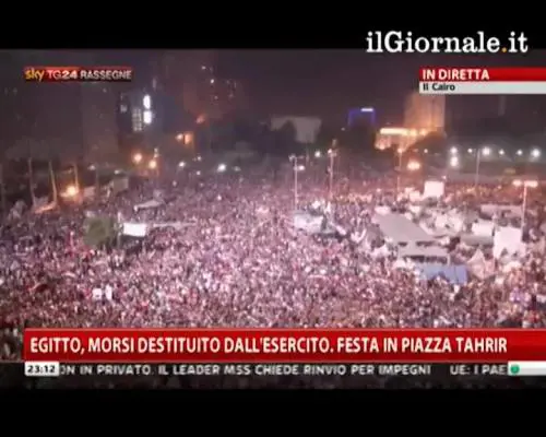 Festa in piazza Tahrir