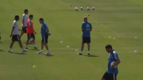 Il primo allenamento del Real Madrid di Carlo Ancelotti