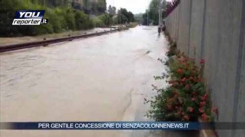 Fiumi d'acqua a Brindisi: esonda il canale Patri