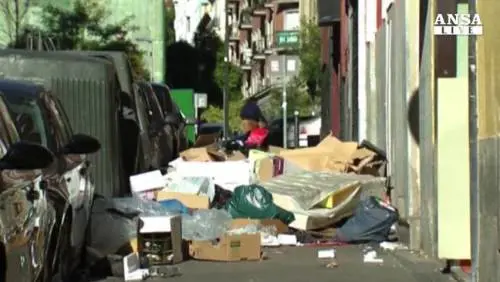 Madrid capitale dell'immondizia. Spazzini in sciopero