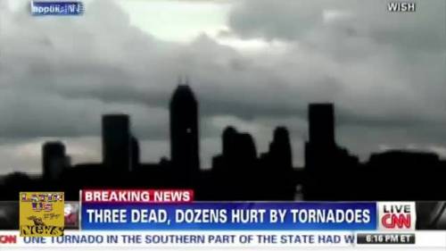 Immagini choc dell'arrivo del tornado in città