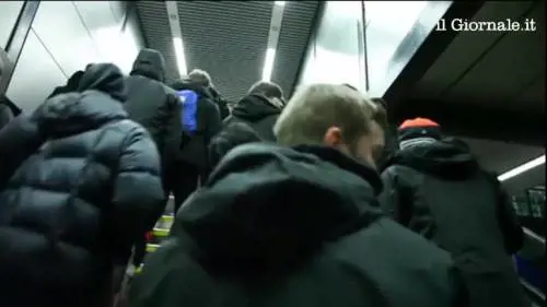 La nazionale tedesca nella metro londinese