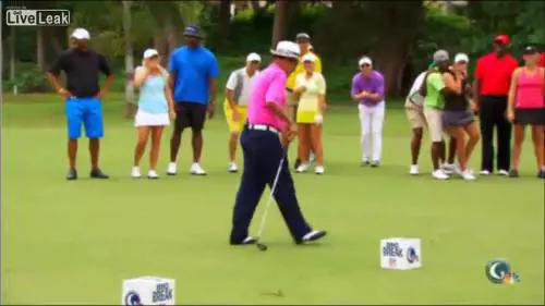 Il tiro del golfista che colpisce la palla "sbagliata"