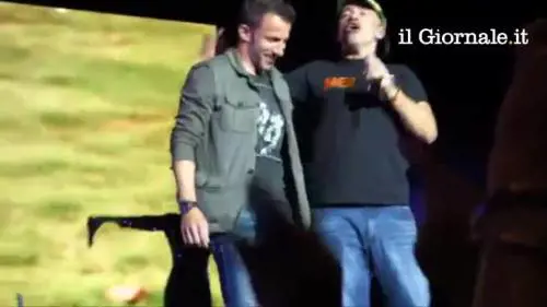 Del Piero assieme a Eros Ramazzotti sul palco