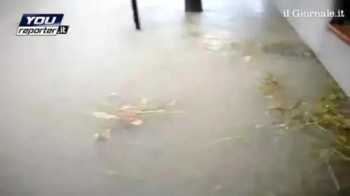 Le strade di Matera sommerse dall'acqua