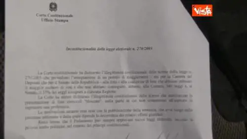 La Consulta boccia il Porcellum: ecco il comunicato