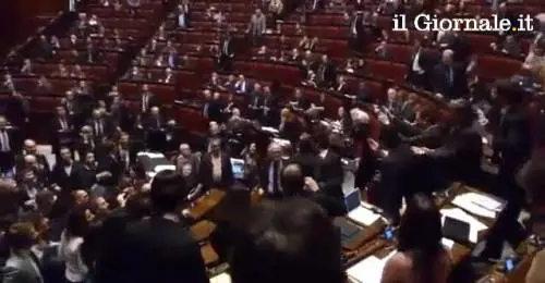 La rissa tra M5S e Pd ripresa dal telefono