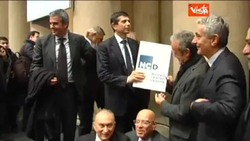 Alfano, Lupi e Quagliariello presentano il logo di Ncd