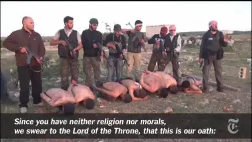 L'esecuzione dei soldati siriani