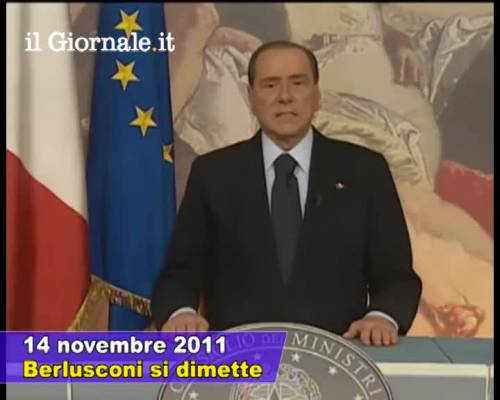 2011, Silvio Berlusconi si dimette da premier