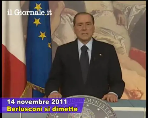 2011, Silvio Berlusconi si dimette da premier