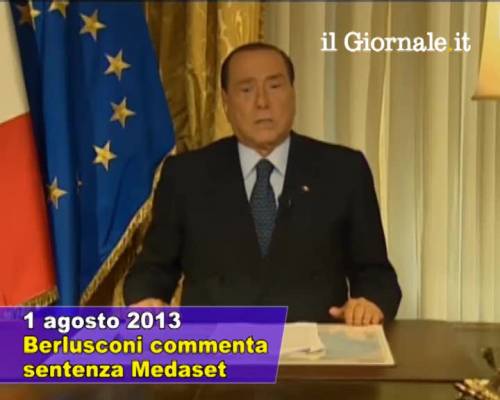 2013, Silvio Berlusconi commenta la sentenza Mediaset